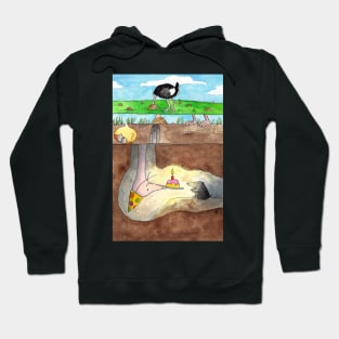 Ostrich and Mole Happy Birthday Hoodie